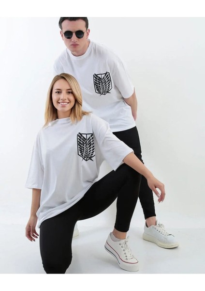 Titan Baskılı Oversize Pamuklu Unisex T-Shirt (Adet Fiyattır) fırsatları