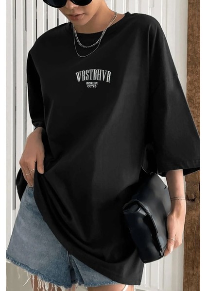Büyük Beden Dont Baskılı Unisex Bisiklet Yaka Oversize T-Shirt fiyatları