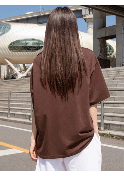 Büyük Beden Kadın Guardian Baskılı Oversize Bisiklet Yaka T-Shirt fırsatları