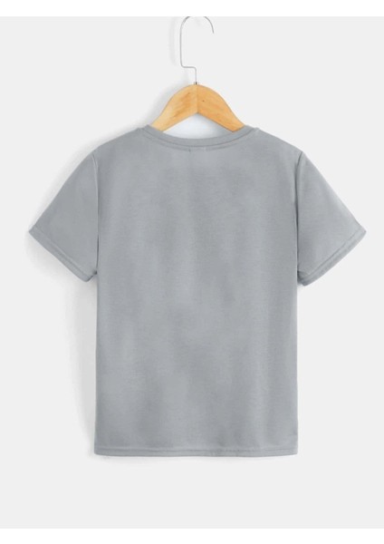 Kids Confident Beyond Send Çizim Kartal Baskılı Oversize Bisiklet Yaka Çocuk T-Shirt fiyatları