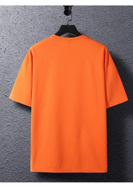 Büyük Beden Cep Ayıcık Baskılı Oversize Unisex Pamuk T-Shirt modelleri