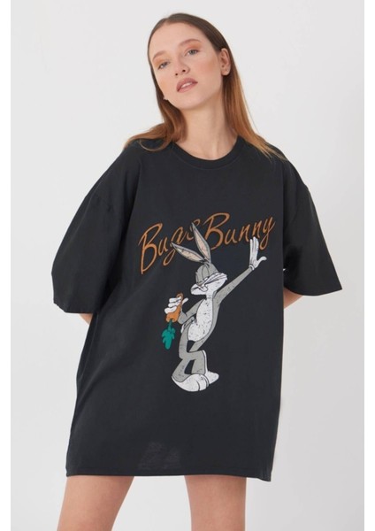 Bunny Baskılı Oversize Unisex T-Shirt fiyatları