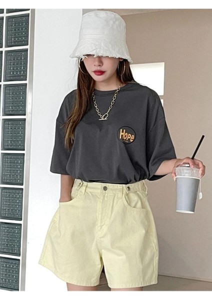 Logo Baskılı Füme Hope T-Shirt fırsatları