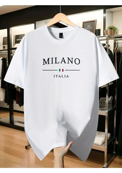 Unisex Baskılı Oversize T-Shirt