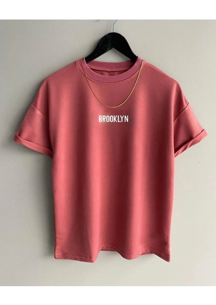 Büyük Beden Brooklyn Unisex Oversize T-Shirt - Battal Boy T-Shirt