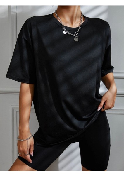 Brooklyn Slogan Baskılı Gazete Desenli Oversize T-Shirt fiyatları