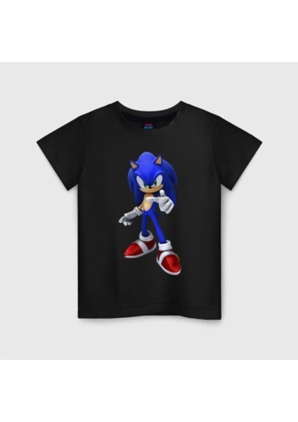 Kids Sonic Basklı Oversize Çocuk T-Shirt