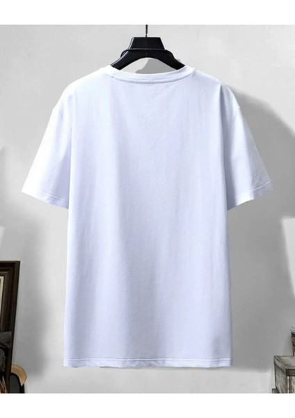 Bridge Seaside Baskılı Oversize Pamuklu Beyaz T-Shirt fiyatları
