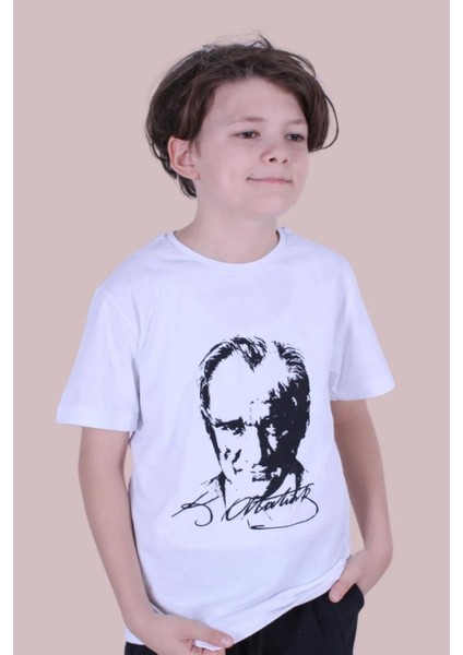 Kids Atatürk ve Imza Baskılı Çocuk T-Shirt indirimleri