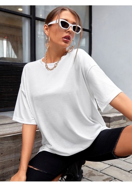 Büyük Beden Sad Bearbaskılı Oversize Pamuklu Unisex T-Shirt modelleri