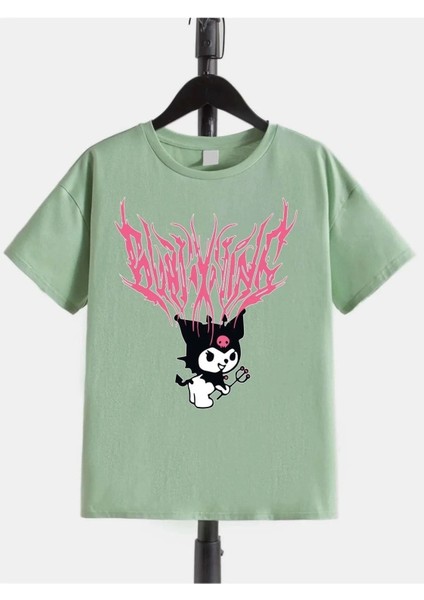 Kötü Kedi Baskılı Pamuklu Oversize Çocuk T-Shirt