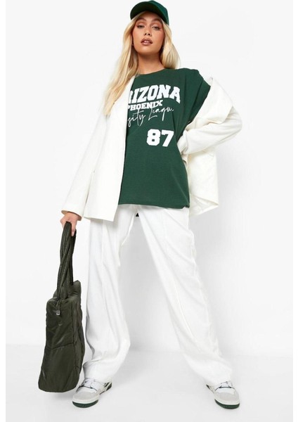Nefti Arizona Phoenix 87 Baskılı Oversize T-Shirt modelleri