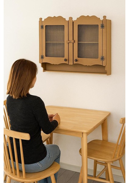 Ahşap Mdf Dekoratif Baharatlık, 2 Kapaklı Boyanabilir, Şık ve Kullanışlı Tasarım