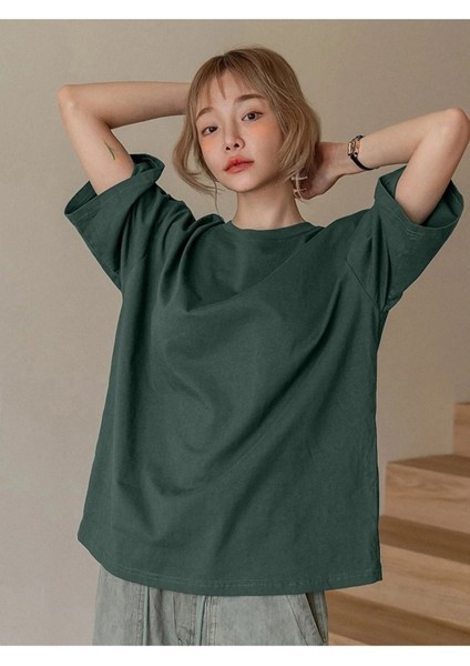 Büyük Beden Kadın Fructification Attentively Meyve Baskılı Oversize Unisex T-Shirt fiyatları