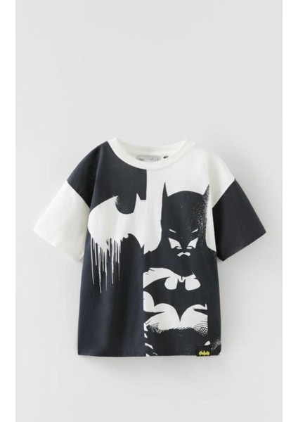 Kids Batman Baskılı Unisex Oversize Çocuk Tshirt