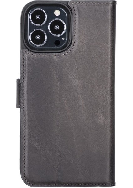 Mulvxurg URG02 Apple Iphone 13 Pro Max Uyumlu Deri Cüzdanlı Kılıf Mwwn Tn1 Gri (Mulvix) fırsatları