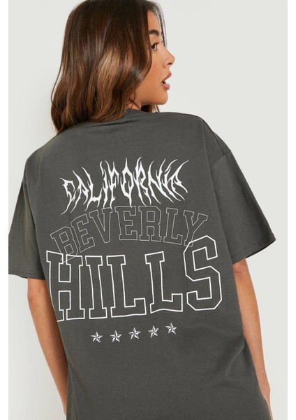 Beverly Hills Baskılı Oversize T-Shirt fiyatları