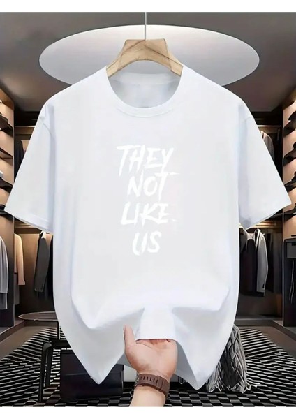 Unisex They Not Like Us Baskılı Oversize T-Shirt