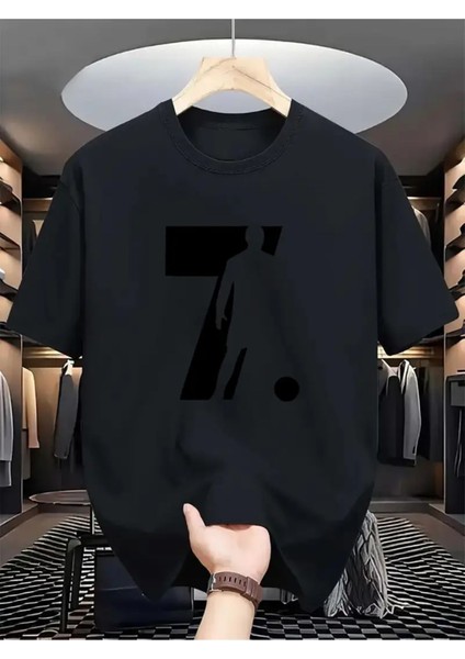 Unisex Futbol Tasarım Baskılı Oversize T-Shirt