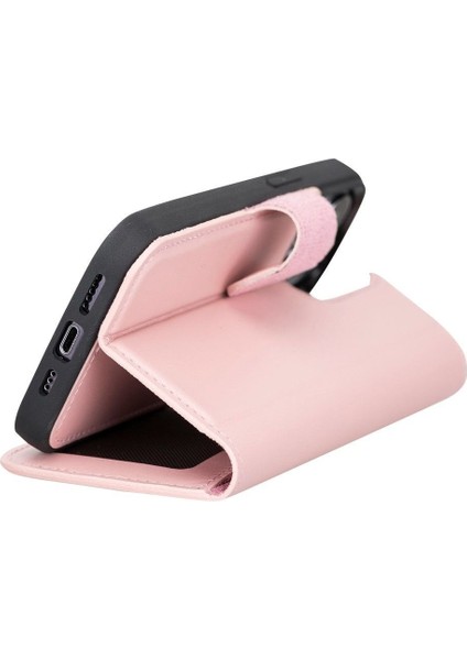 Mulvxurg URG02 Apple Iphone 13 Pro Uyumlu Deri Cüzdanlı Kılıf Nu2 Pembe (Mulvix) modelleri