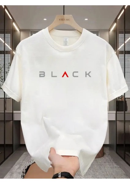 Unisex Black Baskılı Oversize T-Shirt