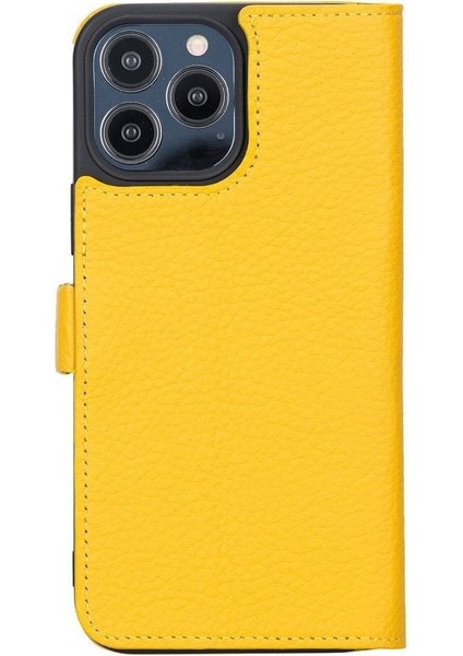 Mulvxurg URG02 Apple Iphone 13 Pro Max Uyumlu Deri Cüzdanlı Kılıf Limon Sarı (Mulvix) modelleri