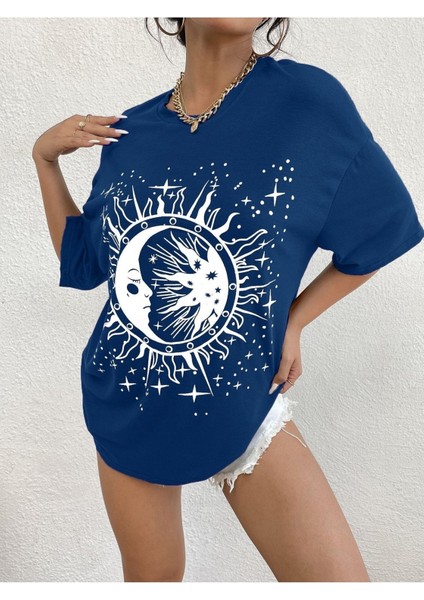 Asia Güneş Baskılı Overisze T-Shirt modelleri