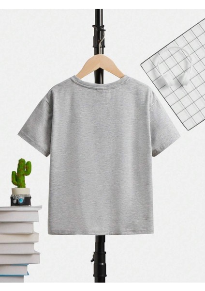 Palmiye California Baskılı Oversize Bisiklet Yaka Pamuklu Çocuk T-Shirt fiyatları