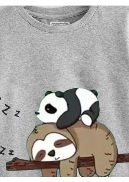 Kids Panda Koala Baskılı Oversize Çocuk T-Shirt fiyatları