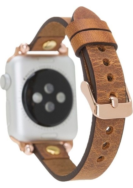 Mulvxurg URG02 Apple Watch Uyumlu Deri Kordon 38-40-41MM Gt G19 Taba (Mulvix) fiyatları