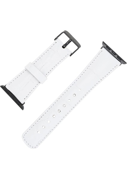 Mulvxurg URG02 Apple Watch Uyumlu Deri Kordon 42-44-45MM F3 Beyaz (Mulvix) fırsatları