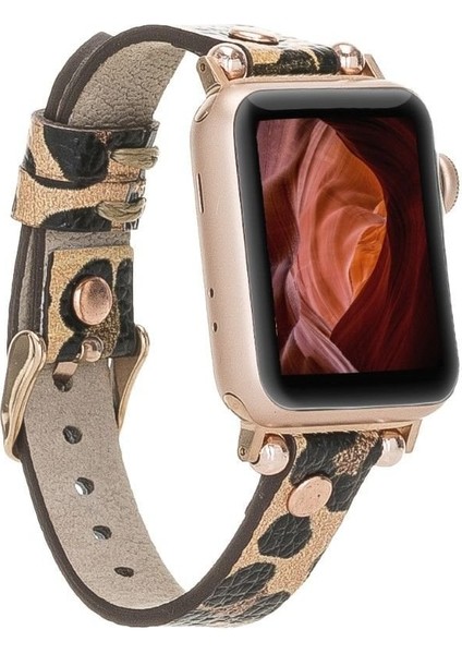 Mulvxurg URG02 Apple Watch Uyumlu Deri Kordon 38-40-41MM Rt LEO2N (Mulvix)
