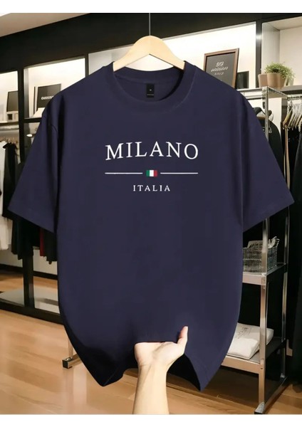 Unisex Büyük Beden Baskılı Oversize %100 Pamuk T-Shirt