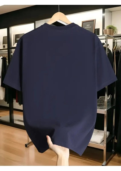 Unisex Büyük Beden Baskılı Oversize %100 Pamuk T-Shirt fiyatları