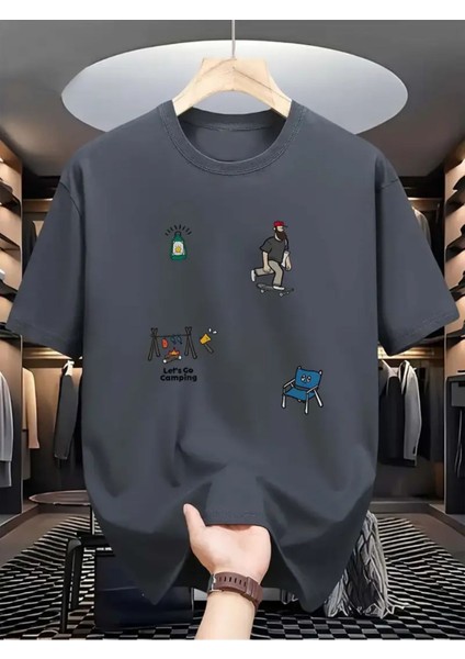 Büyük Beden Unisex Baskılı Oversize T-Shirt