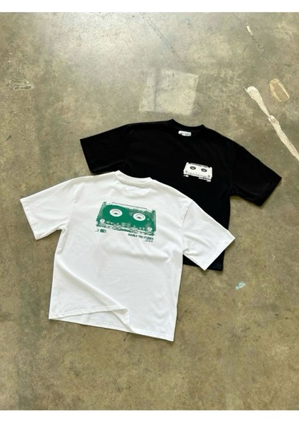 Unisex Studios Baskılı 2'li Oversize T-Shirt Set