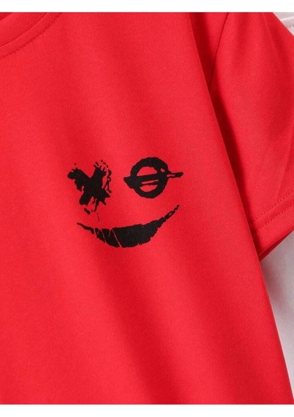 Çocuk Baskılı 3'lü Set Pamuklu Oversize T-Shirt modelleri
