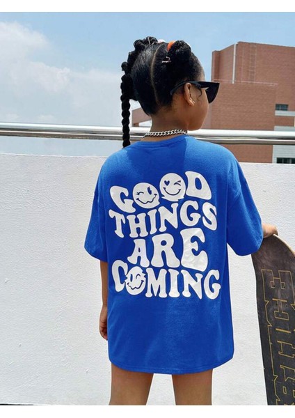 Çocuk Good Things Basklı Oversize T-Shirt