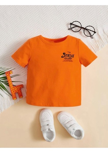 Strive Challenges Ön ve Arka Baskılı Oversize Çocuk T-Shirt fiyatları