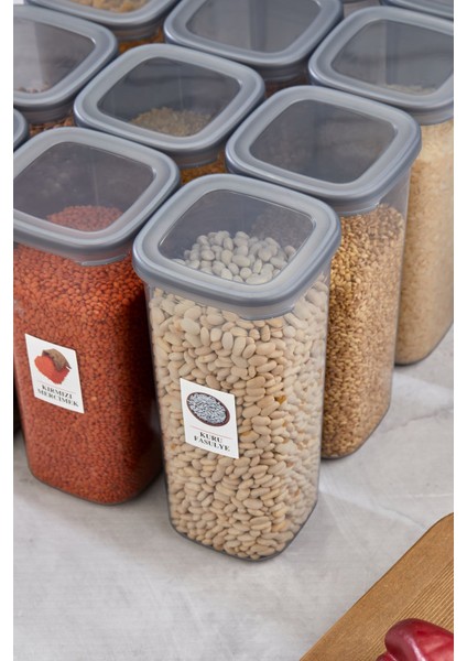 Kapaklı 12'li Gri Saklama Kabı Seti, 1750 Ml, Dayanıklı ve Şık Tasarım modelleri