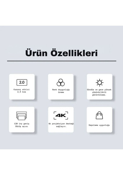 Beyaz 72 Inç Yansımalı Projeksiyon Perdesi, Ev, Iş, Okul Kullanımına Uygun modelleri