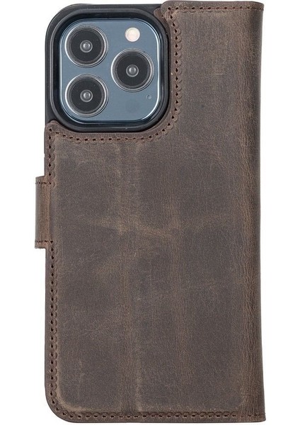 Mulvxurg URG02 Apple Iphone 13 Pro Uyumlu Deri Cüzdanlı Kılıf Acı Kahve (Mulvix) modelleri