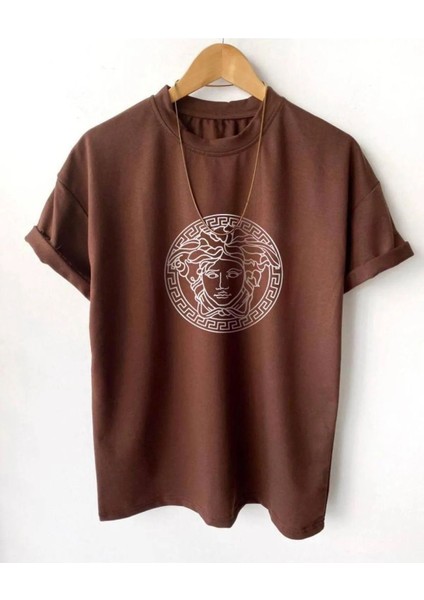 Unisex Büyük Beden Tasarım Basklı Oversize T-Shirt