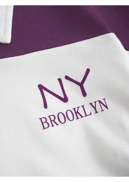 Büyük Beden Unisex Ny Brooklyn Parçalı Baskılı Kısa Kol %100 Pamuk T-Shirt fırsatları