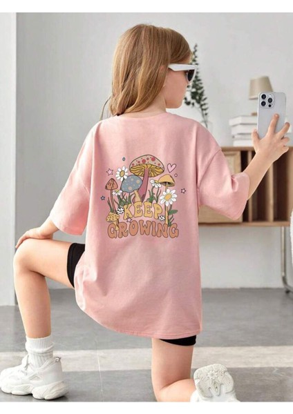 Çocuk Keep Basklı Oversize T-Shirt