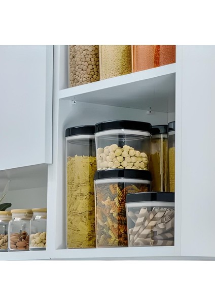 12 Parça Saklama Kabı Seti, Siyah, Çeşitli Boyutlar, Pratik ve Şık Organizatör fırsatları