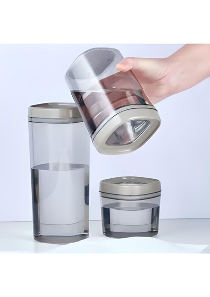 12 Parça Saklama Kabı Seti, Siyah, Çeşitli Boyutlar, Pratik ve Şık Organizatör