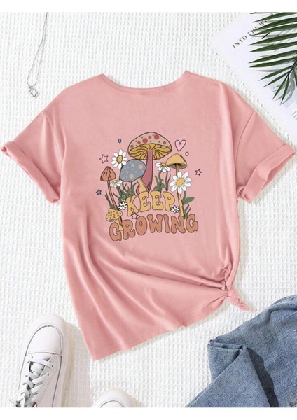 Çocuk Keep Basklı Oversize T-Shirt modelleri