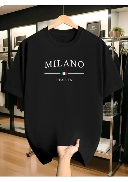 Unisex Baskılı Oversize %100 Pamuk T-Shirt