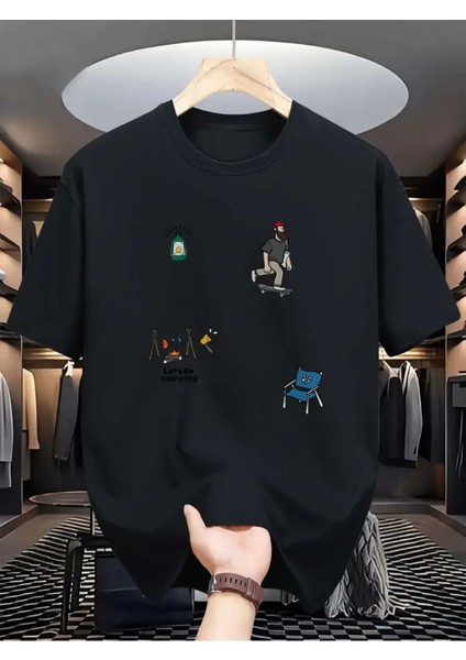 Büyük Beden Unisex Baskılı Oversize T-Shirt